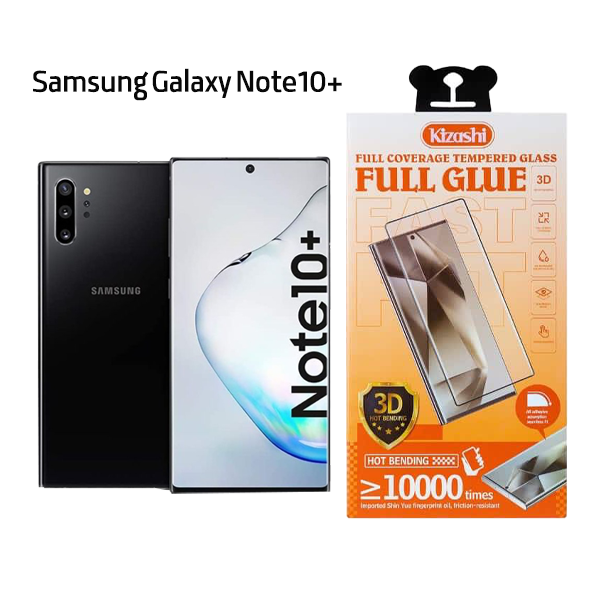 گلس فول چسب ایج کیزاشی مدل Samsung Galaxy Note10 Plus