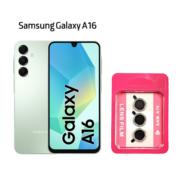 محافظ لنز رینگی نگین دار BLACK کیزاشی مناسب برای Samsung Galaxy A16
