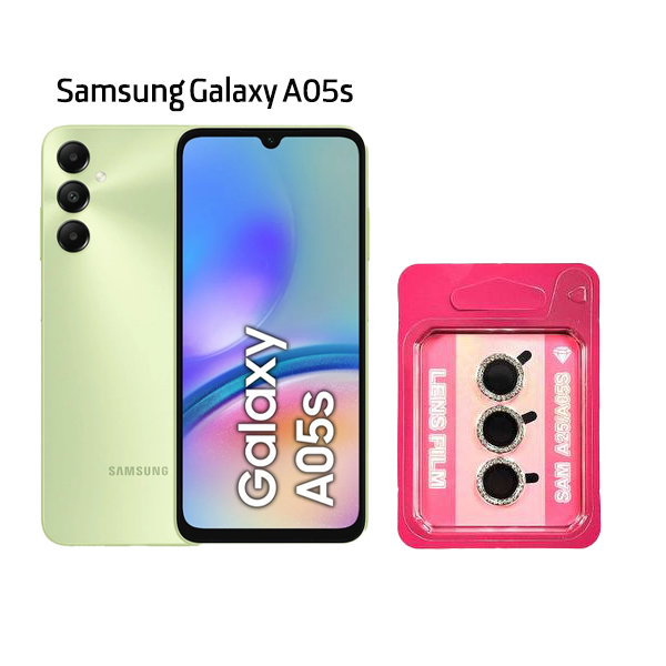 محافظ لنز رینگی نگین دار BLACK کیزاشی مناسب برای Samsung Galaxy A25/A05s